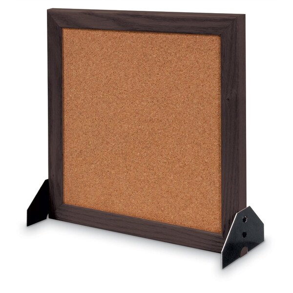 Indoor Enclosed Combo Board, 48"x36", Bronze Frame/Black & Burgundy